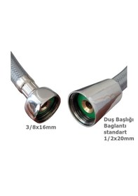 Resim Yapıtaşı Yt278 Kartepe Çelik Örgülü Jakuzi Duş Spiral Hortumu 2m 