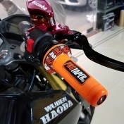 Resim Topnotch Turuncu 2'li Motosiklet Gidon Kılıfı - Universal Dayanıklı Lastik Off-road Scooter Aksesuarı 