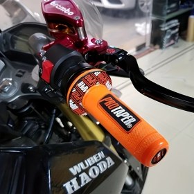 Resim Topnotch Pro Mavi Çift Motosiklet Gidon Kılıfı - Dayanıklı Lastik, Off-road Scooter Ve Motosikletler İçin Universal Aksesuar 