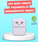 Resim Mini Termal Yazıcı Kablosuz Taşınabilir Bluetooth Bağlantılı 200 Dpı 