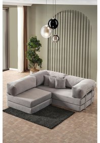 Resim Legom Sera Aktivite Koltuğu Yatak Olabilen Çok Amaçlı Kanepe Koltuk Takımı Gri Gri 