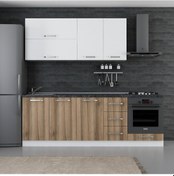 Resim Minar 235 Cm Mutfak Dolabı Beyaz Dore 235-D6 Beyaz 