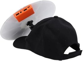 Resim Güneş Paneli Şapka Beyzbol Kapağı 20W Yüksek Verimli Çift USB Şarj Taşınabilir Güneş Şarj Cihazı Açık Kamp Yürüyüşü Balıkçılık Abs Monokristalin Silikon 25.3cm 