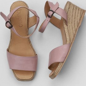 Resim Bueno Shoes Gül Kurusu Deri Kadın Dolgu Topuklu Espadril Sandalet 01ws10304 