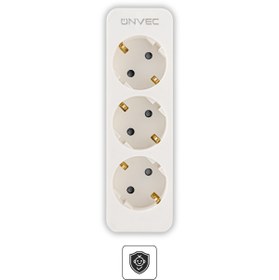 Resim ONVEC Basic Üçlü Fiş Priz Beyaz 