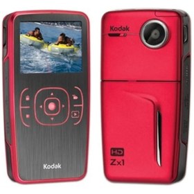 Resim Kodak Zx1 2" Lcd Hd Dijital Su Geçirmez Video Kamera - Kırmızı 