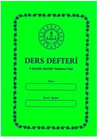 Resim Ders Defteri 8 derslik Günlük Yoklamalı Plastik kapak Asorti 