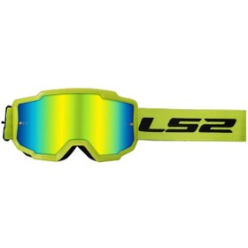 Resim LS2 CHARGER GOGGLES MOTOKROS GÖZLÜK(İRİDİUM CAMLI) NEON SAR 