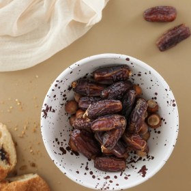 Resim Beige & Stone Seramik Kahverengi Benekli Dondurma, Tatlı Sunum Kasesi 