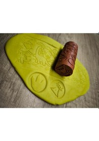 Resim Dinozor Oyun Hamuru Silindiri Çok Renkli 