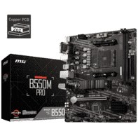 Resim MSI B550M PRO AM4 DDR4 4600(OC) HDMI DVI VGA M.2 USB3.2 MATX 3YIL MSI GARANTİLİ ADINIZA FATURALI FIRSAT ÜRÜNÜ