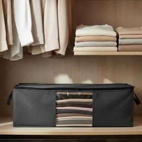 Resim 3 Adet Baza Altı Hurç Yatak Kapaklı Kutu İçi Düzenleyici Yorgan Yastık Hurcu Modelleri Büyük Boy Çekyat Tipi Fiyatları Organizer Düzenleme Pencereli 