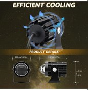 Resim Geeksen Motosiklet Led Sürüş Sis Farları 2 Adet 60w Beyaz Ve Sarı Yardımcı Lambalar Su Geçirm Motosiklet Farları 