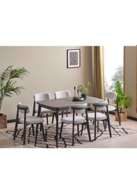 Resim Gema Ortadan Açılır Yemek Masası 90x150 Cm Füme 
