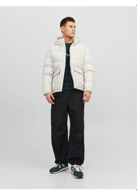 Resim Jack & Jones Jack&Jones Kapüşonlu Şişme Bej Erkek Mont 12238849 001 