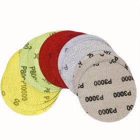 Resim 15 adet 5" 3000-10000 Kanca ve Döngü Islak Kuru Zımpara Diskleri 3000 4000 5000 8000 10000 Tane, Rastgele Orbital Zımparalayıcılar ve Zımpara Değirmenleri ile Uyumlu 