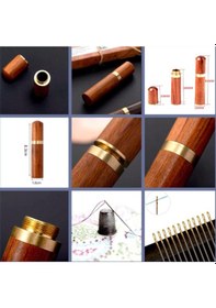 Resim Omeniv 24 adet Özel Dikiş İğnesi Doğal Ahşap Pirinç Kutu 