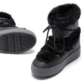 Resim Bot Kar Kadın 80d2450130-n001 Moon Boot Ltrack Faux Fur Black Siyah 