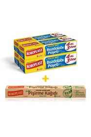 Resim Koroplast 4 Al 3 Öde Buzdolabı Poşeti Küçük 160lı X1 Adet Hazır Kesilmiş Pişirme Kağıdı 10lu X1 Adet 