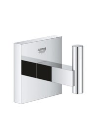 Resim Start Cube Quickfix Bornoz Askısı Duş / Banyo Aksesuarları Krom 40961000 Siyah 
