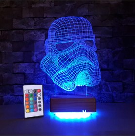 Resim Vipyol Doğumgünü Hediyesi Star Wars Askeri 3d Led Lamba Masa Lambası 