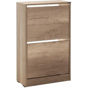 Resim Flat Duo 2 Katlı Ayakkabılık Açık Ceviz Tori 51x84x26 Cm Gxyxd 
