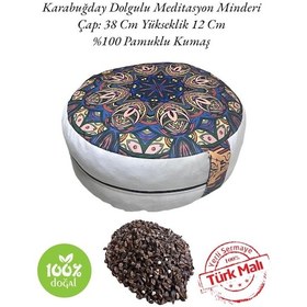 Resim Zafu Karabuğday Dolgulu Meditasyon Minderi Om 2024-5 
