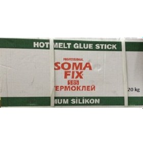 Resim 20 KG Kalın 11.3x300 MM Somafıx Mum Silikon Sıcak Çubuk Şeffaf Koli 
