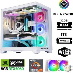 Resim Xaser Sword X60 R7-5700X 32 GB 1 TB NVMe SSD 8 GB RTX5060 Masaüstü Oyuncu Bilgisayarı 