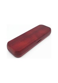 Resim Maun Ağacı 2 Gözlü Boş Kalem Kutusu Lüks Kalemler İçin Hediyelik 