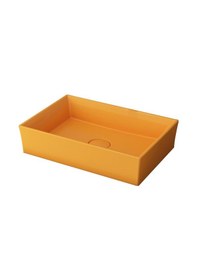 Resim Bocchi Vessel Lavabo Çanak 56 CM Parlak Mandalina Sarısı 1172-021 