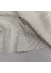 Resim Waffle Pike Bornozluk Kumaş 100% Pamuk W-01 Beyaz 