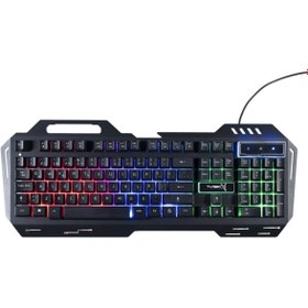 Resim TURBOX SniperNaga TR-GK101 USB Kablolu Gaming Standart Q Işıklı Metal Kasa Klavye 