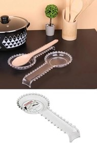 Resim Online Kapında Kristal Boncuklu Lüks Plastik Kirli Kaşıklık Altlığı Kepçe Ve Kaşık Altı Kaşık Nihalesi 28CM beyaz 37 x 49 