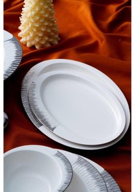 Resim Acar Sherry Silver 6 Kişilik 29 Parça Yemek Takımı Beyaz 