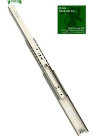 Resim Array Teleskopik Çekmece Rayı 43 Mm 35 Cm Gümüş 