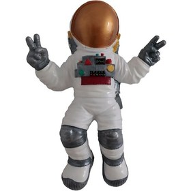 Resim "renkli Akrilik Boyama İle Polyester Astronot Dekorasyon Parçası- 