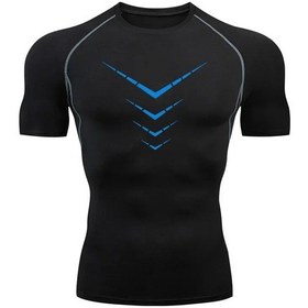 Resim Jason Rain Trailerkek Sıkıştırma Kısa Kollu Tişört - Koşu, Antrenman Ve Vücut Geliştirme İçin Nefes Alabilir Spor Giyimfildişi Fildişi 