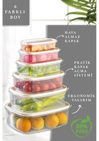 Resim Meleni Home 12'li Dikdörtgen Sweet Saklama Kabı Seti - Şeffaf 