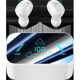 Resim Yangmei Bluetooth Kulaklık Güç Bankası Büyük Güç Tws Ultra Uzun Pil Ömrü Dijital Ekran Çağrı Acil Şarj Makyaj Aynası Kulaklık M48 (Yurt Dışından) 