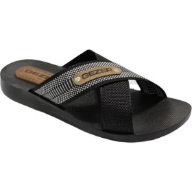 Resim Gezer Erkek Siyah Terlik Banyo Deniz Havuz Ev TERLIĞI-10493 