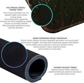 Resim Porge Gaming Mouse Pad 70x30 Mouse Pad XL Büyük Oyuncu Mouse Pad Speed Mousepad (Samurai, 70x30 cm (3mm kalınlık)) 