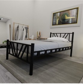 Resim Gardenya Tek Kişilik Metal Karyola A Kalite, Ses Çıkarmaz ,ölçülü Model Karyola Siyah 