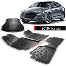 Resim Hyundai Elantra Paspas Bagaj Havuzu 3D Rizline Set 2015- Sonrası 