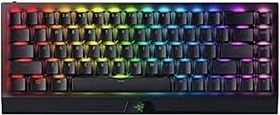 Resim Razer BlackWidow V3 Mini HyperSpeed (Sarı Anahtar) - Fantom Puding Keycaps ile %65 Kompakt Oyun Klavyesi (Doğrusal ve Tıklama, RGB Kroma Aydınlatma) QWERTY | ABD Düzeni, Siyah 