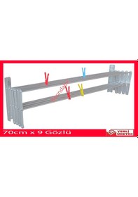 Resim Akordiyon 70cm Çamaşır Kurutma Askısı Duvara Monte Katlanabilir Paslanmaz Kurutmalık Antrasit Antrasit 