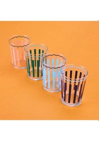 Resim Raklee Retro Marine 4'lü Meşrubat Bardağı Seti - Asorti - 510 Ml Renkli 