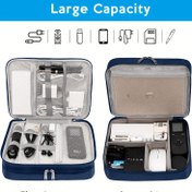 Resim Geniş Kapasiteli Çift Dijital Elektronik Depolama Çantası - iPad, Laptop, Şarj Cihazları ve Kablolar için Çok Bölmeli & File Cepli Taşınabilir Seyahat Organizatörü - İş Seyahati ve Günlük Kullanım İçin Dayanıklı Kumaş, Elektronik Eşya Organizer Seyahat Çantası, Düzenli Tasarım, Sağlam Taşıma Sapı 