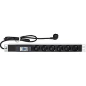 Resim 19" 6'Lı (Dın49440) Priz Tek Sigortalı - Kablolu 