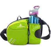 Resim Qingmipy Yeşil Spor Bel Çantası, Nylon Materyal, Su Şişesi Cebi, Koşu Dağcılık Bisiklet İçin, Hafif Ve Konforlu, Unisex Yeşil 